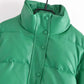 Faux Leather Thick Warm Padded Jacket