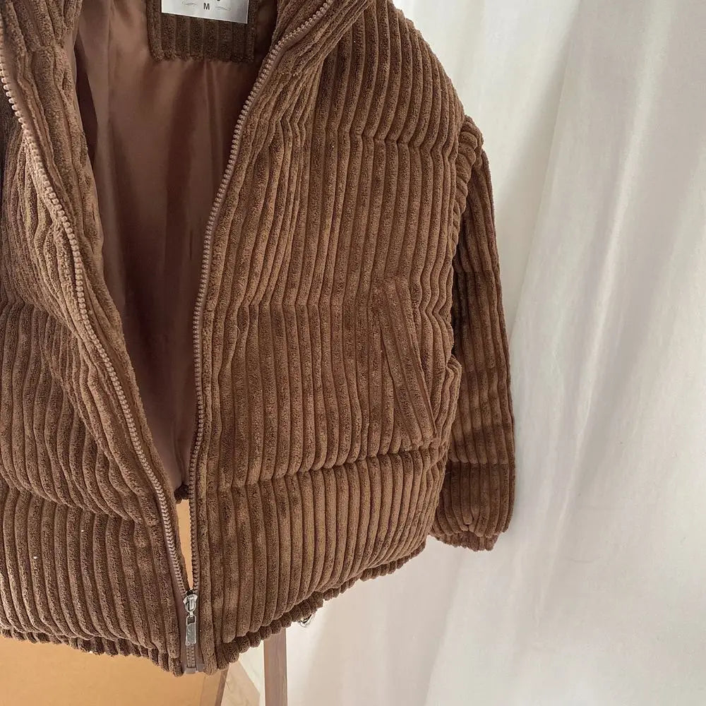 Winter Crop  Jacket Thick Warm Bubble Parkas