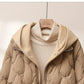 Winter Jacket Fake Two-piece Set Casual Warm Down Cotton Jacket