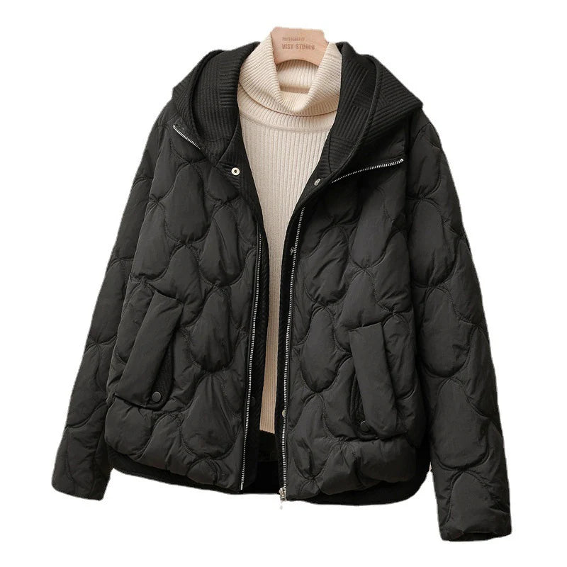 Winter Jacket Fake Two-piece Set Casual Warm Down Cotton Jacket