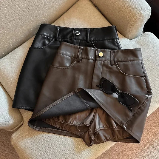 High-waisted A-line Mini Skirt