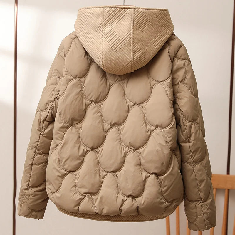 Winter Jacket Fake Two-piece Set Casual Warm Down Cotton Jacket