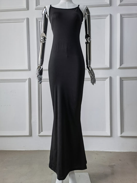 Backless Evening Maxi Dress
